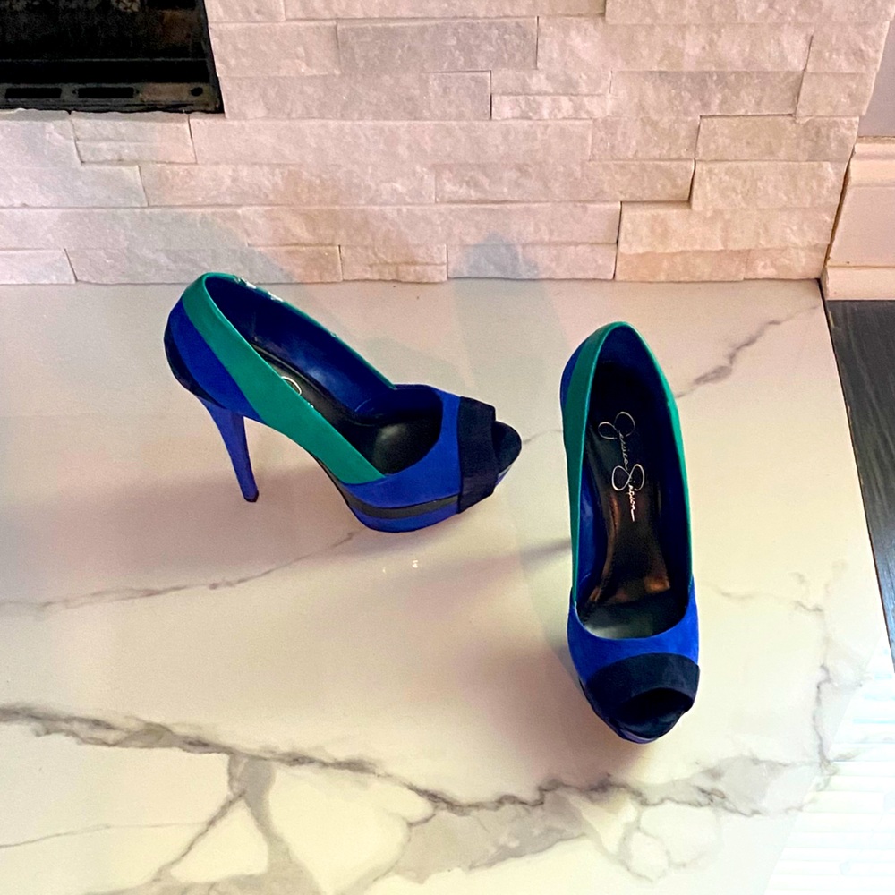 Jessica Simpson multi color suede and leather